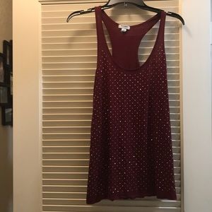 Maroon sparkly old navy M tank